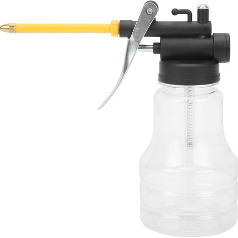 Bidon huileur manuel 250ml transparent haute pression pour équipement de remplissage avec tube court