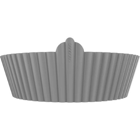 Packung mit 3 kreisförmigen Silikonformen von 22x6cm und 160 Gramm pro Stück für die Fritteuse. (1/5)