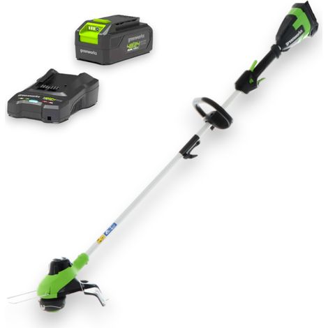 Tagliabordi 48V leggero testina doppio filo con kit caricatore e batteria GREENWORKS (1/5)