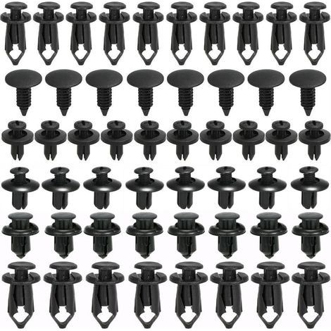 Clips Voiture, 190 Pièces Rivet Clips Plastique Rivets Plastiques Fixation de Protection avec Différentes Formes et Tailles Universel pour Auto Voitures Panneaux Garnitures de Portières (1/5)