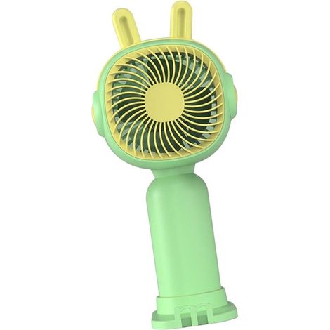 Mini ventilateur portable - Ventilateur de poche - Avec support pour téléphone - Ventilateur de table - Léger, rechargeable par USB (1/5)
