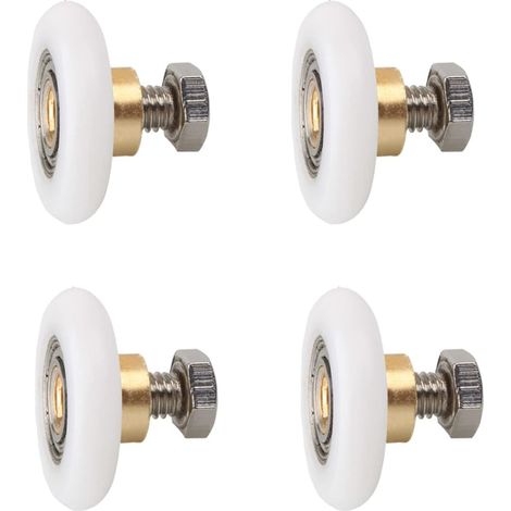 Pieces Shower Door Rollers, Shower Sliding Door Roller Shower Enclosure Replacement Wheel, Sliding Shower Door Replacement Part, 25mm (1/5)