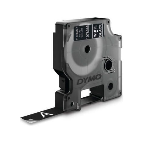 Cinta adhesiva duradera Dymo D1 negra 12 mm x 3 m (1/4)