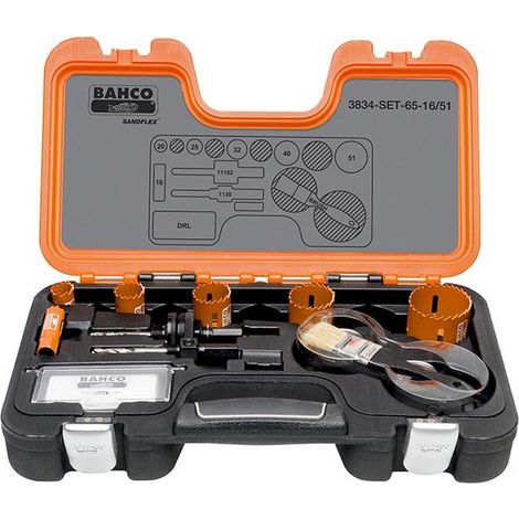 Bahco Professional Holesaw Set 3834 16/51 Sizes: 16-51mm (1/3)