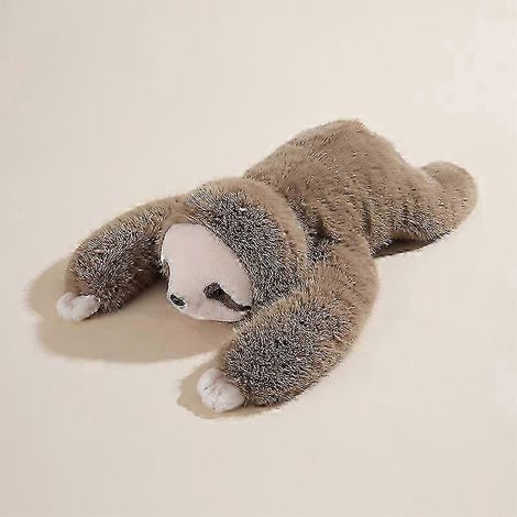 Oreiller en peluche paresseux lesté de 30 cm, mignon et apaisant, pour un sommeil réparateur, idéal pour la famille et les amis. Cadeau de Noël parfait. (1/4)