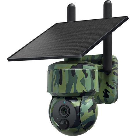 4G GPS Wildlife Surveillance Solar Camera, 355° Horizontal 90° Vertical PTZ, 12X Zoom, 600MP 20m Night Vision, IP66 Waterproof, Low Power Consumption ABS (1/4)