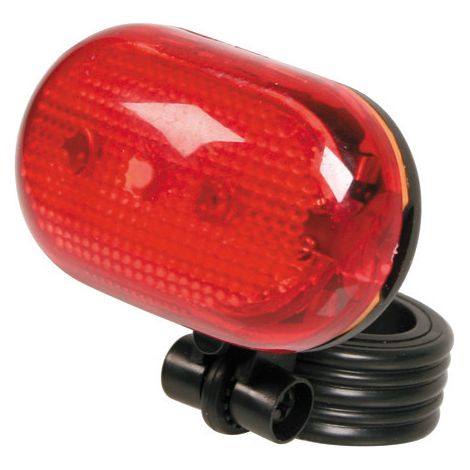 fanale posteriore bicicletta a 3 led lampa - cod. 92042 (1/3)