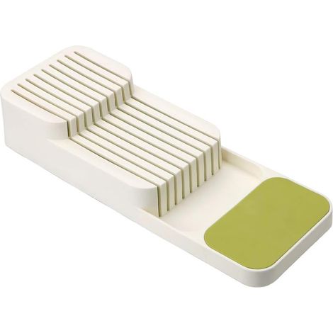 Porte-couteaux, Porte-couteaux, Porte-couteaux à 2 niveaux pour tiroir, Blanc (1/5)