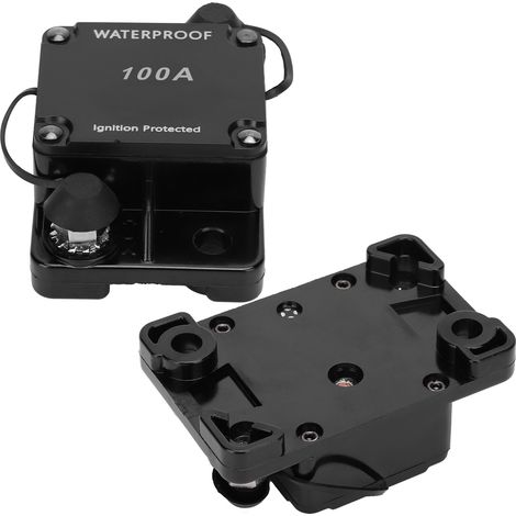 Disjoncteur automatique réarmable 100A avec porte-fusible étanche, interrupteur automatique DC12-24V HT-608 (1/5)
