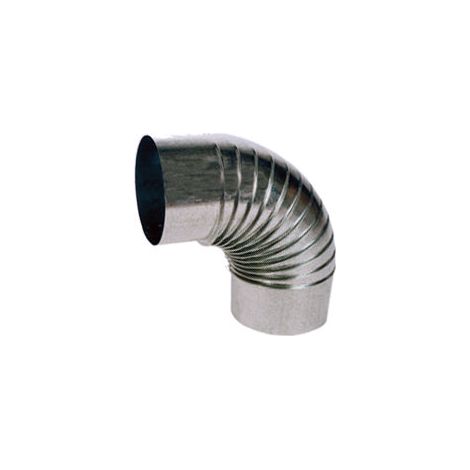 Coude galvanisé ondulé 90° de 125 mm