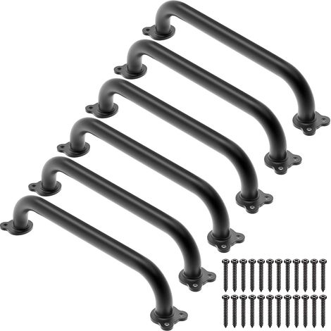 Poignee Escalade Enfant, 43cm Poignées de Terrain de Jeux Main Courante pour Escalier Barre Poignée Sécurité Barres d'appui Pour Aire Jeux/Jardin/Douches/Toilettes, Base Grenouille/Noir (1/5)