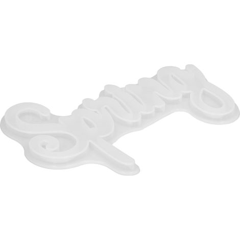 Moule époxy cristal DIY, plaque de porte, moule à lettres à ressort, panneau suspendu en anglais, moule en silicone (1/5)