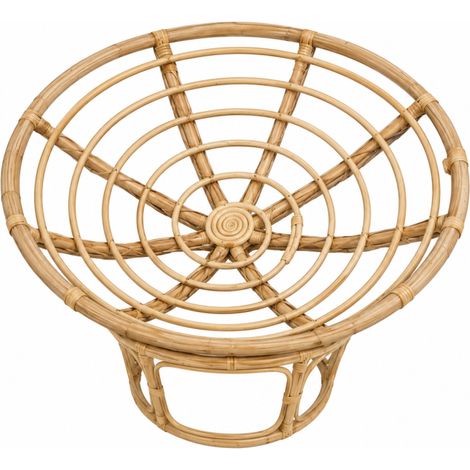 Fauteuil en rotin Papasan base osier clair sans coussin