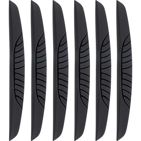 Lot de 6 protections de seuil de portière de voiture de qualité supérieure - Caoutchouc noir