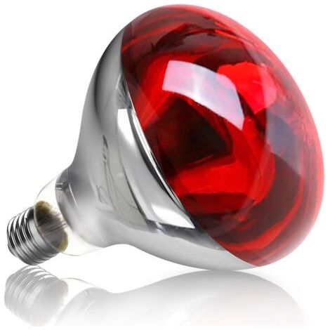 Ampoules Infrarouges Chauffante E27 250W, R125 Lampe Infrarouge, Lampe Chauffante Rouge Lampe, AC 220-240V, Lampe Flexible Infrarouge Thermothérapie, pour Reptiles, Couveuse, Animaux de Compagnie (1/5)