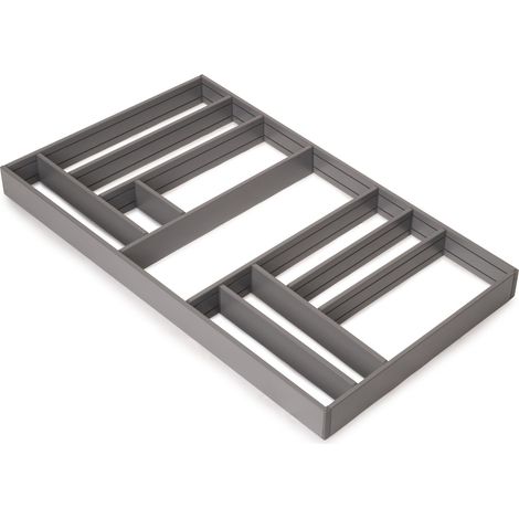 Emuca Alumount organizzatore per cassetti in alluminio grigio antracite (1/4)