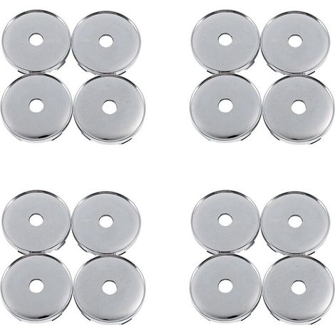 Adatto per un set di 16 copriruota universali in plastica da 60 mm, per automobili, con coprimozzi cromati.