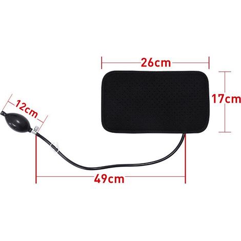 Ceinture lombaire Airbag Coussin lombaire gonflable Coussin de traction lombaire gonflable - Noir, 1pc (1/3)