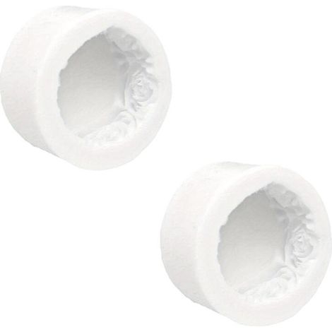 Moldes cilíndricos para velas con forma de rosa, moldes de silicona para hacer velas de resina, molde de silicona con forma de rosa (1/5)