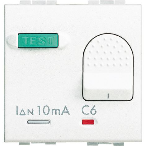 Interruttore Automatico Magnetotermico Differenziale 1O+N 10A 10mA Bticino Living Light N4305/10 (1/3)