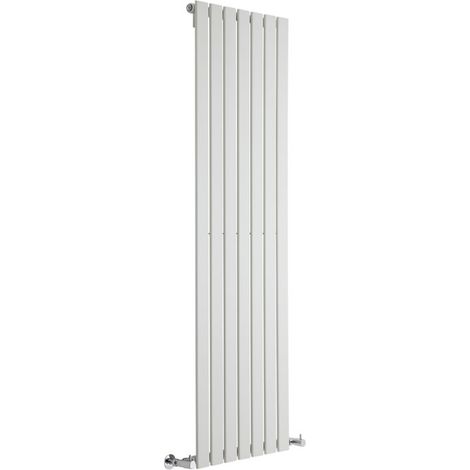 Milano Alpha White Vertical Column Single Flat Panel Radiator - 1600mm x 490mm (1/5)