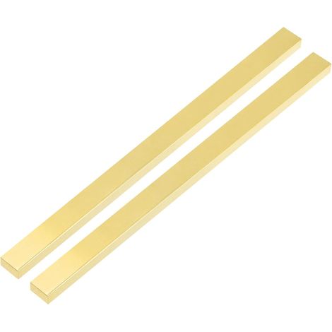 Barres Plates En Laiton H62, 2 Pcs 0.12"x0.47"x14" Barres Pleines En Laiton Carrées Feuille Pour De Couteaux DIY Artisanat Décoration Architecturale Conductivité Thermique (1/5)