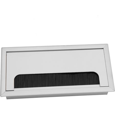Eosnow Quadratischer Aluminium-Schreibtisch, Computer-Draht, Kabel-Organizer, Steckdosen-Einsatzloch, obere Abdeckung (mittel)