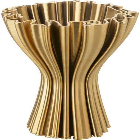 Vase doré irrégulier effet impression 3d - doré (1/2)
