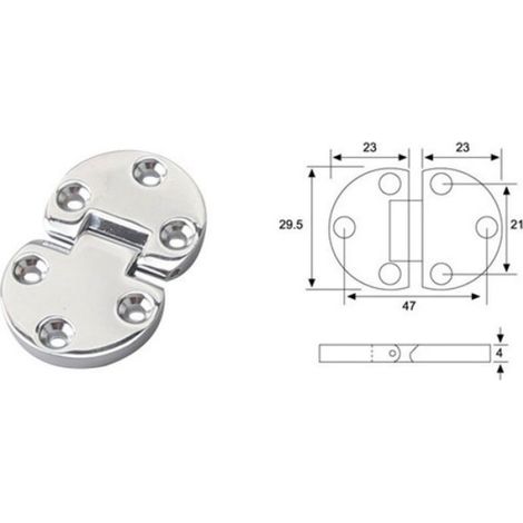 Charnière Ronde - 90° - À Visser - Pour Porte De Meuble - Lot De 2 (1/2)