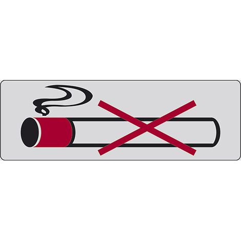 Adesivo Vietato Fumare 15CMx5CM con simbolo rosso No Smoke