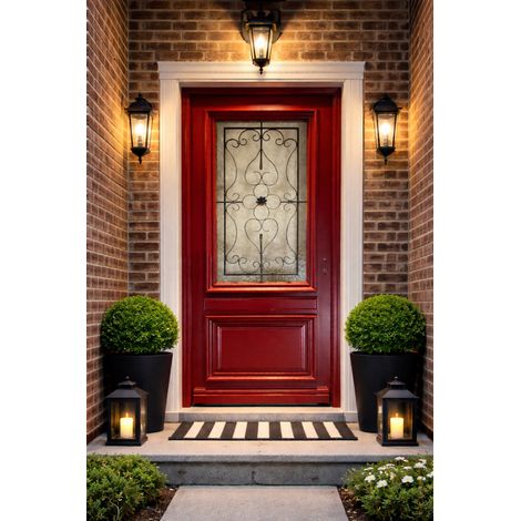 Porta d'ingresso Modello Canada Dimensioni 215X90 a spinta sinistra (Tabella dimensioni)