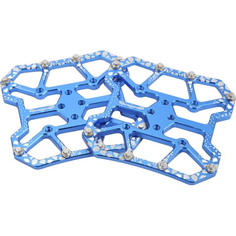 Paire de convertisseurs de pédales de vélo autobloquantes, adaptateur de plateforme pour système de pédales SPD, bleu (1/5)