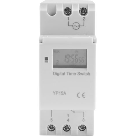 Interruttore orario relè programmabile con timer digitale LCD 16A (DC12V) (1/5)