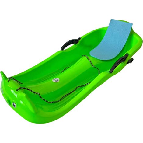 Aga Kinder Schlitten DS496 Grün, Hochwertige Kinderschlitten aus Kunststoff, stabile und schöne Schlitten für Kinder