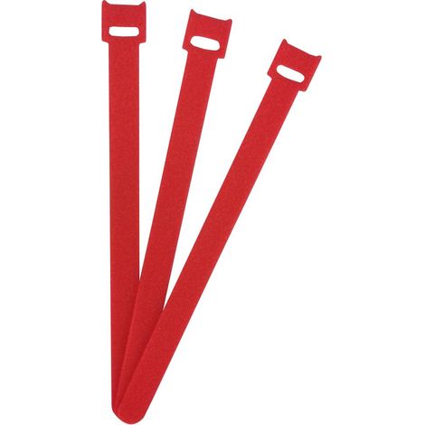 FASTECH® Fascette a strappo per raggruppare Lato morbido e lato rigido (L x L) 200 mm x 13 mm Rosso 100 pz.