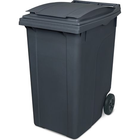 BRB 360 Liter Mülltonne nach DIN EN ISO 9001 und DIN EN ISO 14001, HxBxT 1090x620x860 mm, grau/anthrazit (1/2)