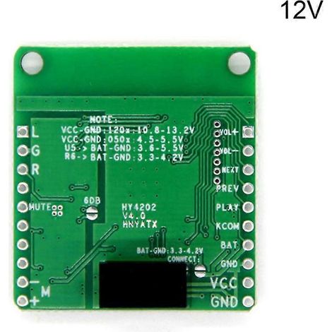 Carte Amplificateur Audio Bluetooth Hifi avec Alimentation 12V DC - Récepteur Intégré (1/4)