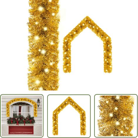 INLIFE Guirlande de Noël avec lumières LED 10 m Doré (1/5)