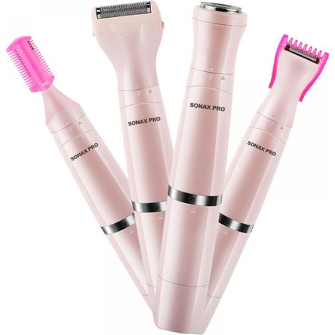 Épilateur électrique 4 en 1 pour femmes, rasoir électrique pour les aisselles et les zones intimes, tondeuse à sourcils électrique, jet d'eau, épilation USB-AquaForge (1/5)