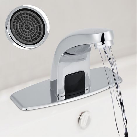 SJLERSTRobinet de lavabo automatique, Mains Libres robinet électronique d'eau froide et Chaude Évier intelligent robinet salle de bains cuisine (1/5)