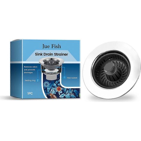 Crépine d'évier de cuisine, anti-obstruction, grande capacité, collecte et filtration des déchets (1/5)