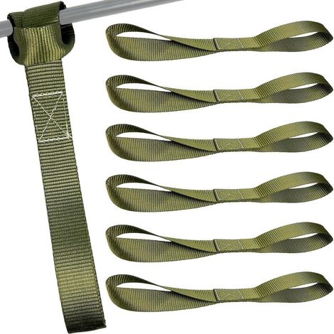 6er Set Soft-Loop Spanngurte 1000kg Bruchlast für Motorrad, Auto, Camping