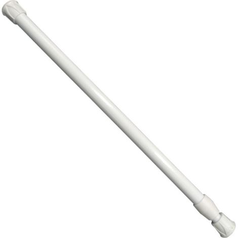 Tringle à rideau, rétractable, installation sans vis ni perçage, diamètre, longueur 55-90 cm, blanc