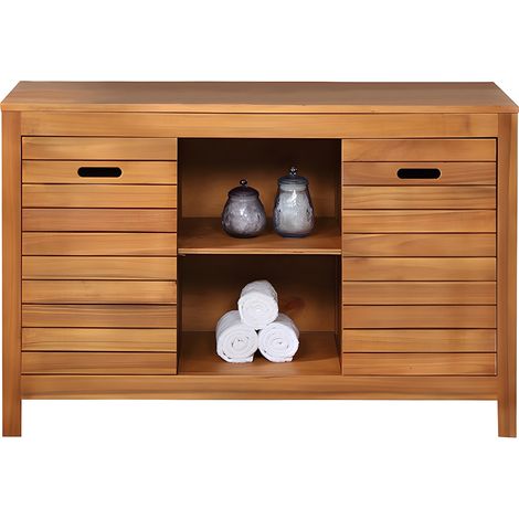 Mobile sotto lavabo 130 cm in Legno d'acacia - PULUKAN