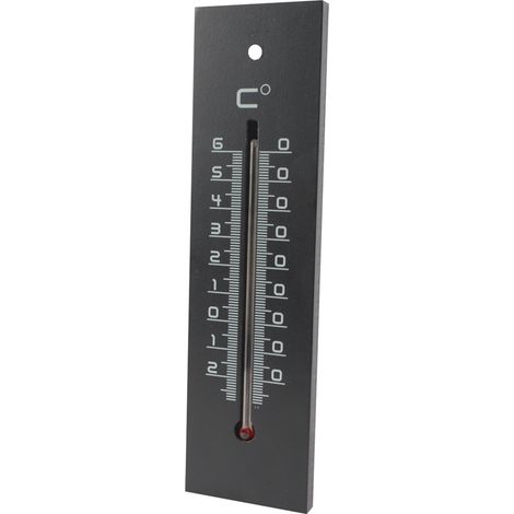 STIL - Thermometre medium bois noir 22cm
