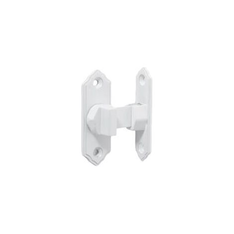 Verrou de porte coulissante à 90 degrés, loquet de verrouillage de porte coulissante à angle droit, loquet de verrouillage de porte à 90 degrés (blanc) (1/3)