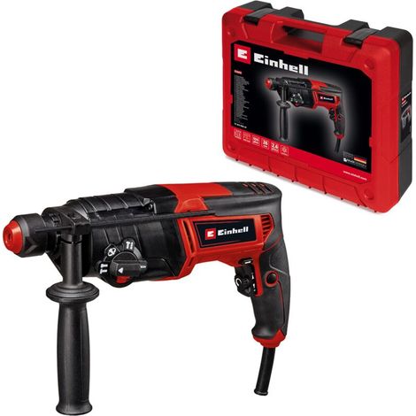 Marteau Perforateur TC-RH 800 4F (800 W, 2.6 Joules, mécanisme de frappe pneumatique, mandrin SDS-Plus, coffret E-Box)
