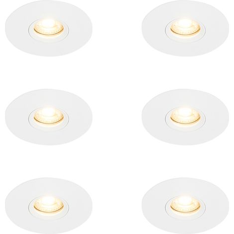 QAZQA 102870 - Spot encastrable - 6 pièces - Ø 120 mm - - éclairage intérieur - Salon I Chambre I Cuisine I Salle à manger