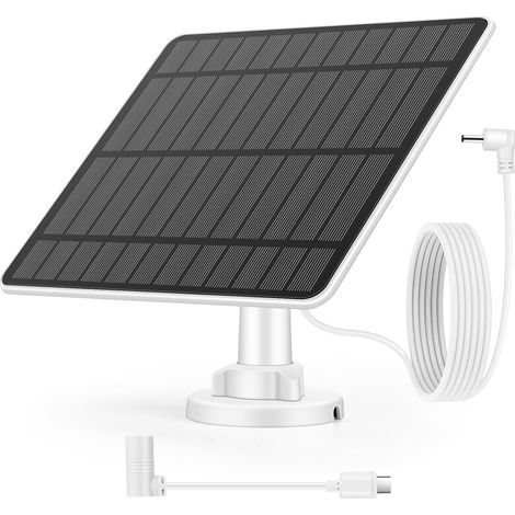 x 5W Solar Panel, USB-C Connector, 4M Cable, 360 Degree Rotating Mount, IP65 Waterproof, For Outdoor Surveillance Camera (1/5)