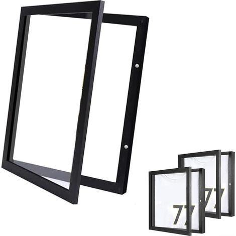 Cadre photo en polystyrène imitation bois 33 x 33 cm – Résistant aux UV – Pour t-shirts et maillots – Décoration maison et bureau
